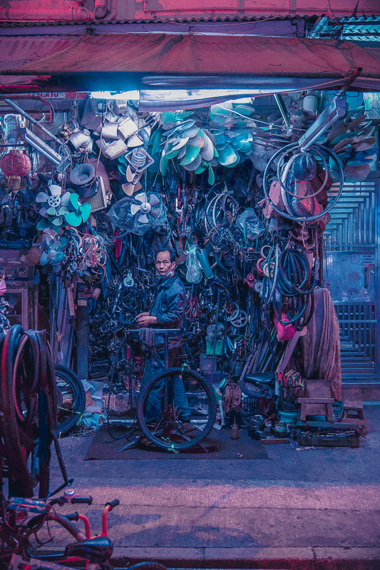 Portrait of Bicycle Man